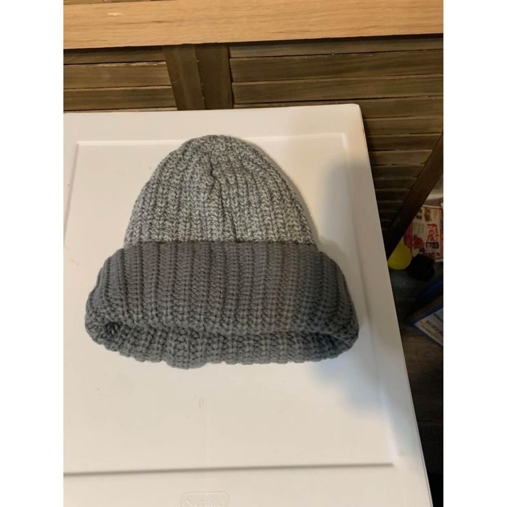 Fleece Lined Knit Winter Hat Grey